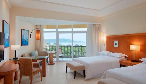 Deluxe Room, 2 Double Beds, Non Smoking, Sea View (Balcony)