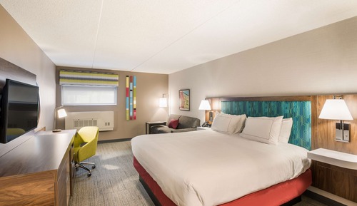 Room, 1 King Bed with Sofa bed, Refrigerator & Microwave