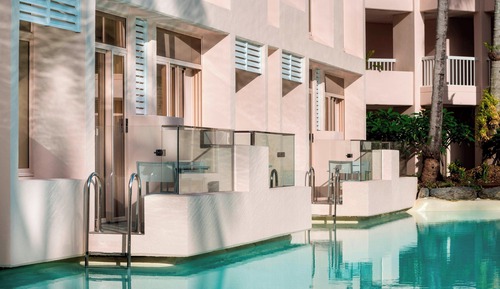 Room, 2 Double Beds, Pool Access