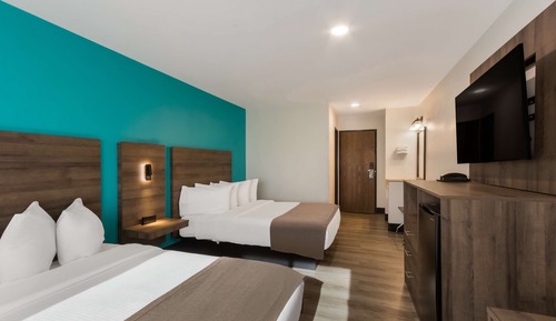 Standard Room, 2 Queen Beds, Non Smoking, Refrigerator & Microwave