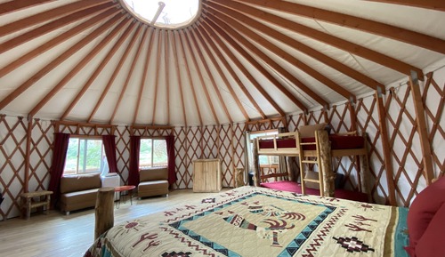 Deluxe Tent, Multiple Beds, Mountain View (24 ft Yurt #4)