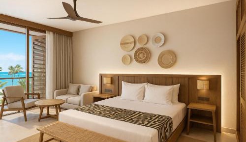 Deluxe, King Bed or Twin beds , Partial Ocean View