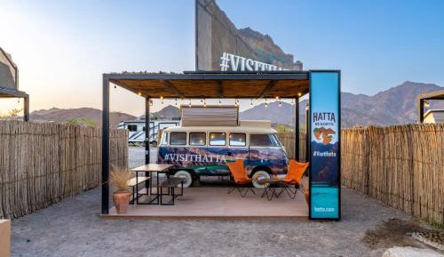 Vintage Campers with Mountain Backdrop and Discounted Activities