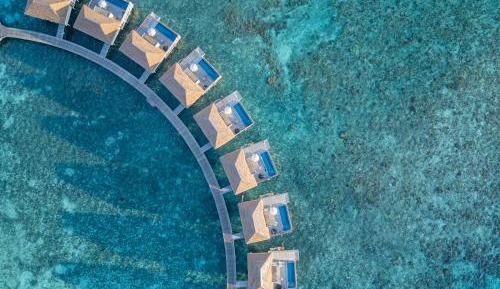 Sunrise water villa with private pool & free access to VIP seaplane lounge on arrival with with $50 Spa credit 