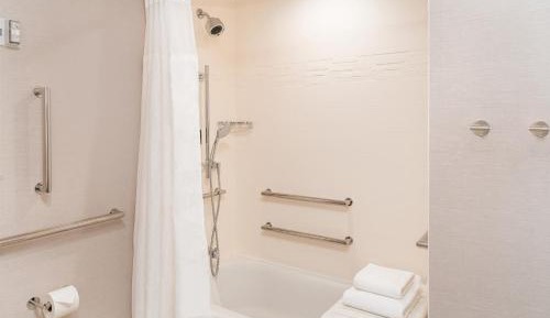 One-Bedroom Large Queen Suite with Sofa Bed and City View - Mobility/Hearing Accessible with Tub