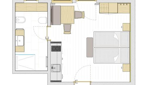 Studio with Balcony