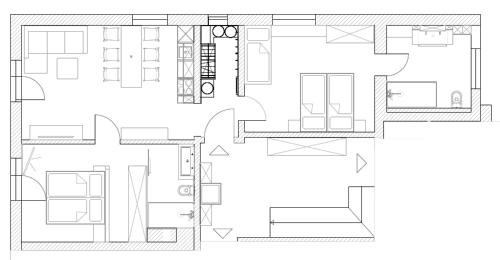 Two-Bedroom Apartment with Shower 