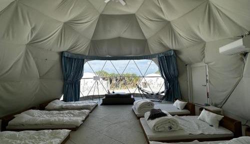 Glamping Dome with private beach (Up to 6 people)