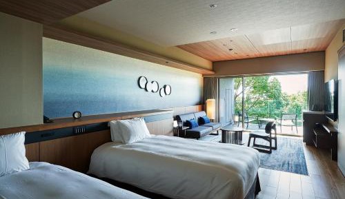 Deluxe Twin Room with Open-Air Bath Western style / 2-person capacity