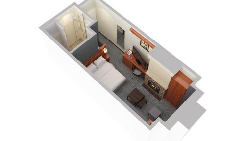 King Studio with Fireplace