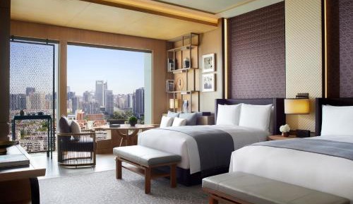 Double Room with Two Double Beds and City View