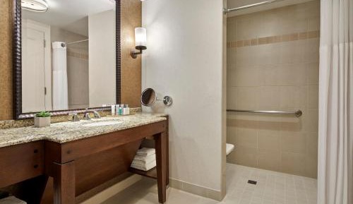 King Room with Roll-In Shower and Juliet Balcony - Mobility and Hearing Accessible