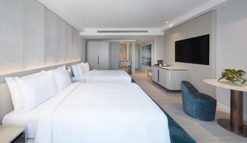 Double Room with Two Double Beds and Mountain View