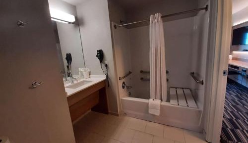 Suite with One Queen Bed - Mobility Accessible - Tub with Grab Bars - West View - Non-Smoking