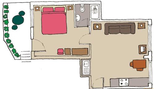 Apartment with Shower