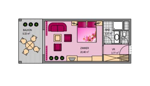 Superior Double Room with Balcony