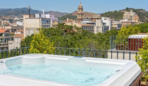 One-Bedroom Penthouse Apartment with Spa Bath and City View