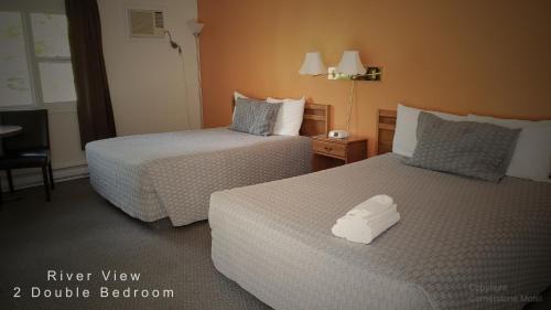 Double Room with Two Double Beds and River View