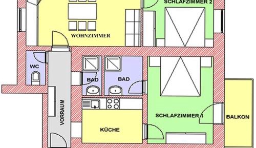 Two-Bedroom Apartment with Balcony - B1
