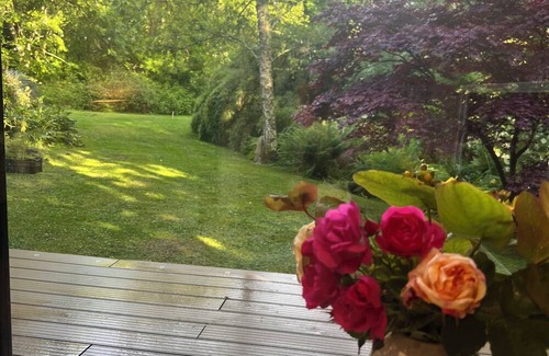 Gweek Cabin | The Mill Lodge luxury and cosy in a tranquil garden setting.