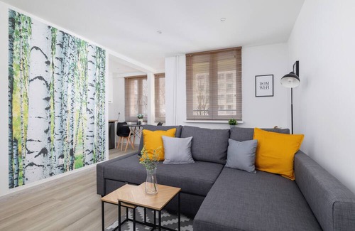 Katowice Apartment | Ordona 20A | Katowice | 2 People | Studio | Remote Work | Furnished Balcony