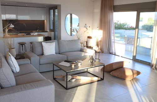Katakali Villa | Beach front villa with private sea water pool & amazing sea view to Saronic golf