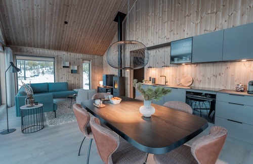 Nes House | Tiur, stylish new cabin with hot tub