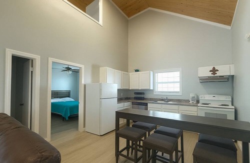 Golden Meadow House | Waterfront Camp with Loft, Private Dock & Plenty of Parking