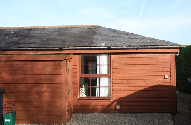 Wooden lodge set in countryside, close to River Fowey