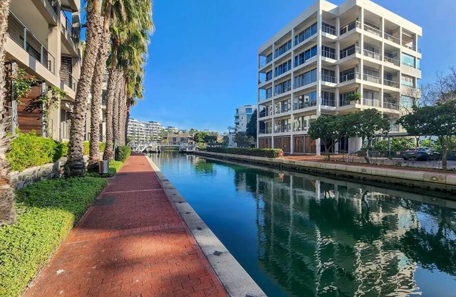 This renovated waterfront apartment is a fantastic place to live