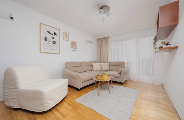 Wandy 14 Warsaw | Spacious Air-conditioned Apartment with Balcony | Close to PGE