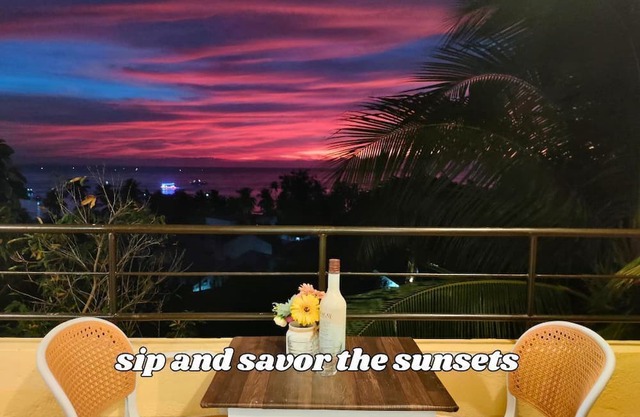 1-Bedroom Apartment + Balcony: Sunset & Ocean View, 2-min walk to the beach