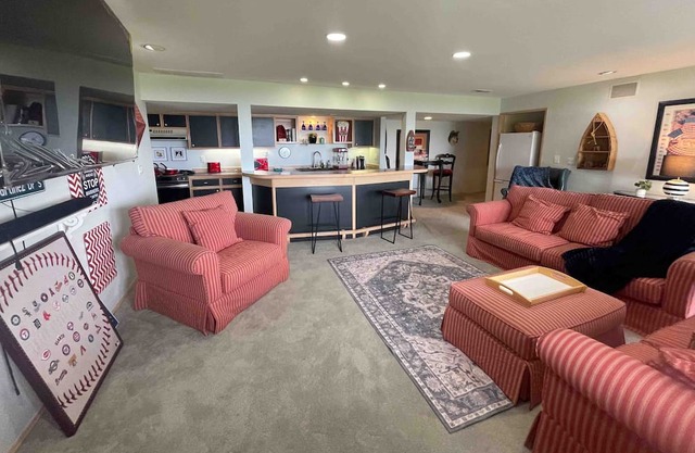 Luxurious water view home with private hot tub surrounded by wildlife