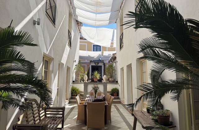 Back house in Andalusian townhome in wonderful Pizarra with AC
