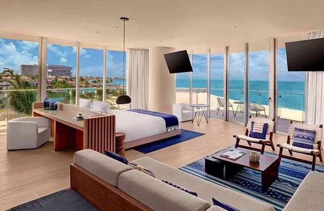 Cancun Oceanfront Stay with Swimming Pool, Spa & Private Beach Club