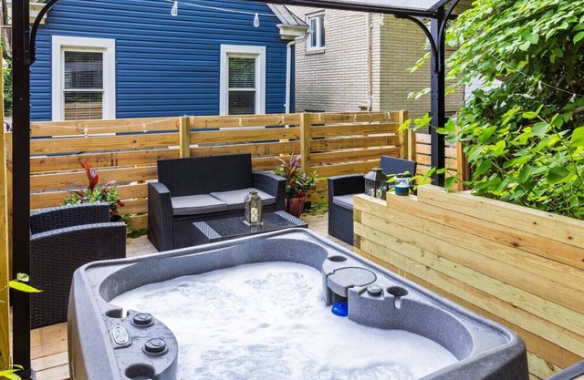 Private Hot Tub | King beds | 1 Block from Butler!