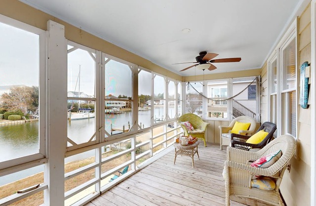 Waterfront 3BR with pool, hot tub, tennis, & patio