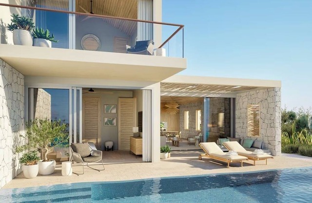 Romantic Terrace Villa with Ocean Horizons & Coastal Charm