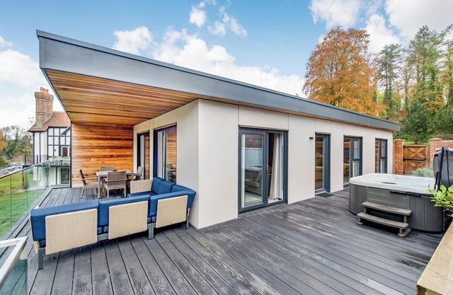 Enjoy a break in the Mill Pond Premier Lodge.